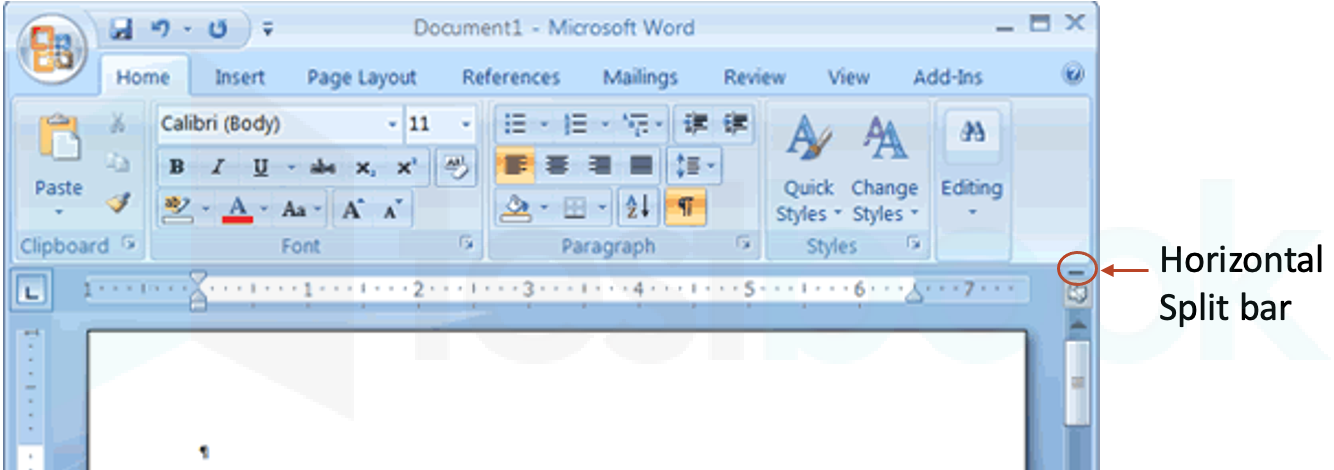 solved-where-can-you-find-the-horizontal-split-bar-on-ms-word-2007